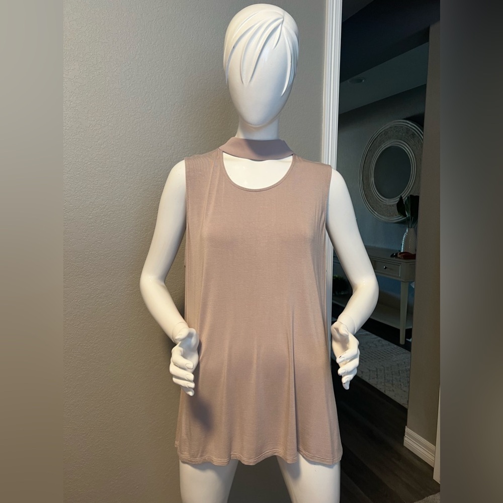 Lisa Rinna Collection Sleeveless Mock Neck Tunic Top. 1X